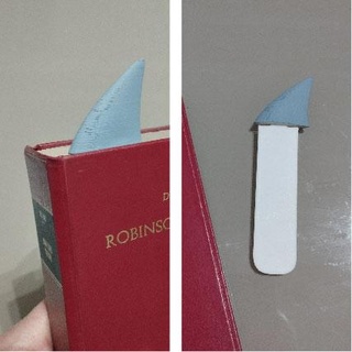 shark fin bookmark book sea predator fish sergio inglese 3d print model - Mito3D