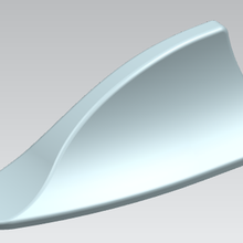 requin ailette voiture antenne gadget 3d print model - Mito3D