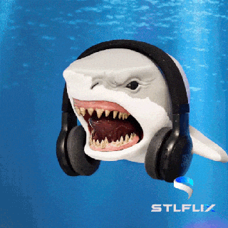 Tubarão cabide fone ouvido suporte decoração mar 3d print model - Mito3D