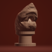 shark head shark bust shark head art fish ocean 3d print model - Mito3D