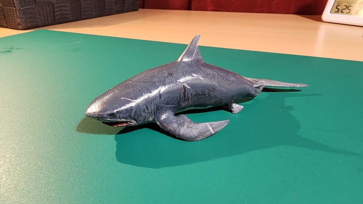 tiburón mandíbulas juego oceano mar bruce martín peligro diente criatura 1 64 escala fundido presión diorama 3d print model - Mito3D