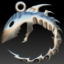 shark keychain jewelry beast monster fish keyring 3d print model - Mito3D
