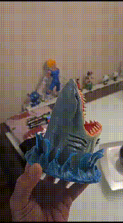requin mégalodon crayon océan dents 3d impression art préhistorique titulaire soutien 3d print model - Mito3D