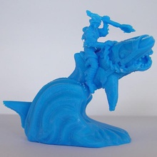 shark rider art animal toy desktop miniature 3d print model - Mito3D