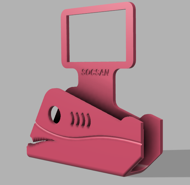 tiburón forma móvil cargando soporte teléfono artilugio tabletas 3D print model - Mito3D