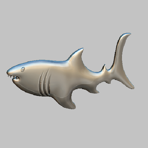 shark art fish animal 2d 3d stl cnc 3D print model - Mito3D