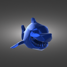 shark statuette low-poly 3d print model - Mito3D
