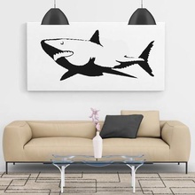 shark wall art 3d man animal decoration 3d print model - Mito3D
