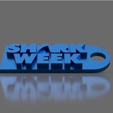 la semana del tiburón keychain gadget amazing animals beautiful chains creative fun great white hammer head keys render sharks sharkweek show teeth television tv 3d print model - Mito3D