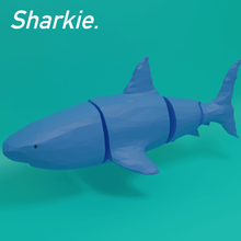 sharkie faible poly animal jouet requin art 3d print model - Mito3D