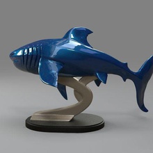 shark art animals dolphin whale lightmapped swim underwater sculptures ocean fish anime nature snapper sea river megalodon 3d print model - Mito3D