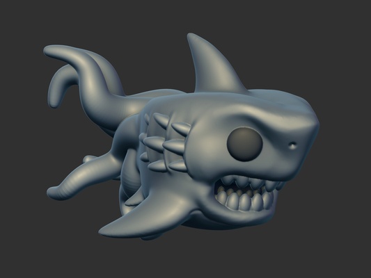 sharktopus juego funko juguete arte juguetes 3d print model - Mito3D