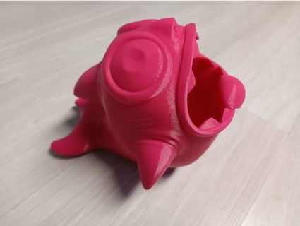 sharky trashcan thread eater trash deco 3d print model - Mito3D