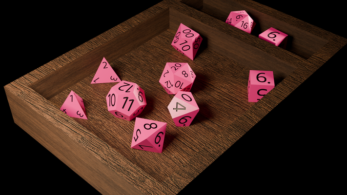 acuto dado gioco ttrpg rpg dnd d tavolo d20 3d print model - Mito3D