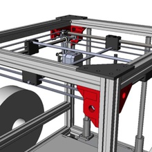 sharp gantry ultimaker 2 aluminum extrusion tool 3d print model - Mito3D