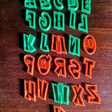 sharp letters various cookies 3d print model - Mito3D