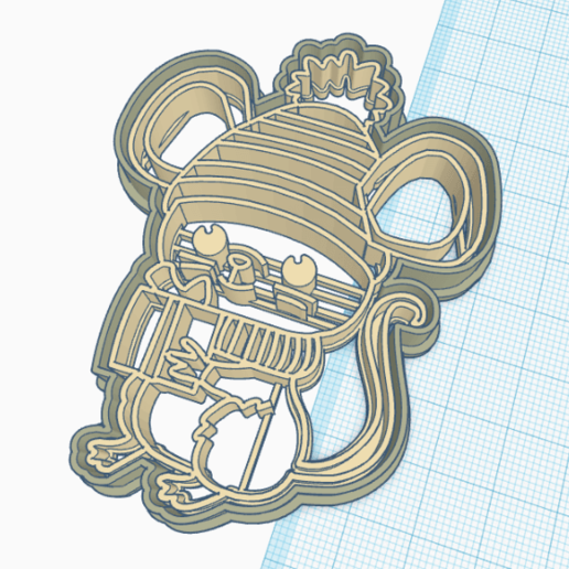 agudo afilado ratón cortador galletas 3D print model - Mito3D