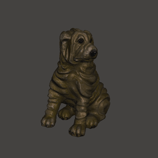 sharpei chien mascotte figure art animal animaux 3D print model - Mito3D