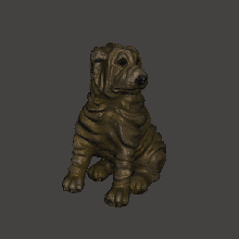 Shar Pei cane mascotte figura arte animale animali 3d print model - Mito3D