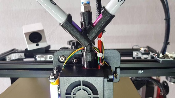 sharpie filamento color Bowden + bltouch ender 5 3d impresora accesorios 3d print model - Mito3D