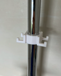 rasoio titolare supporto 2 rasoi doccia bar incollaggio perforazione asta 20mm bagnato 3d print model - Mito3D