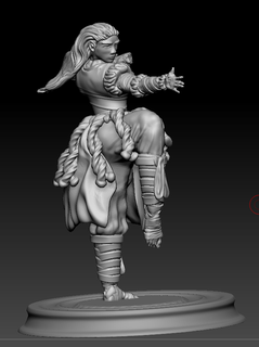 shaylee guerrier combattant moine moitié elfe asiatique martial arts femelle rpg table miniature 3d print model - Mito3D