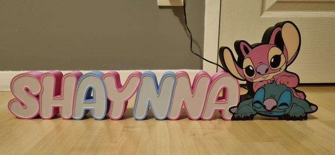 shaynna stitch name lamp first drawing anime disney 3d print model - Mito3D