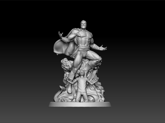 shazam art on desk test model amazing animal royal beauty beautiful shiny royality 3d print model - Mito3D