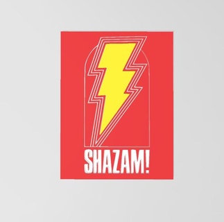 Shazam logo dc Evren süper kahraman siyah Adam 3d print model - Mito3D