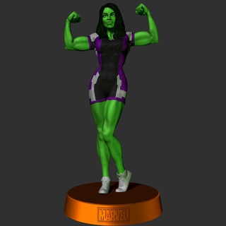 she hulk Disney dizi 3d Yazdır model Hulk Jennifer Walters Bruce afiş titanya iğrenme hayret mcu çizgi roman Sanat heykeller 3d print model - Mito3D