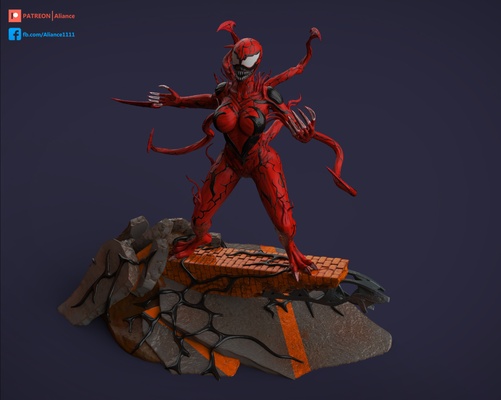 katliam hayret zehir şehvet örümcek adam örümcek oyuncak koleksiyonu 3dprinting kahramanlar heykelcik rakamlar çizgi roman film yabancı uzay karakter simbiyotikler kötü adam marvel kahramanları 3d print model - Mito3D