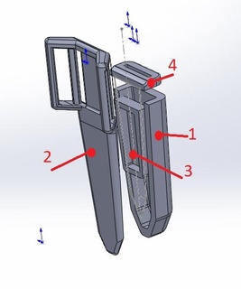 sheath 2 tool tactical knife 3d print model - Mito3D