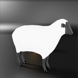 sheep animal decoration 3d print model - Mito3D