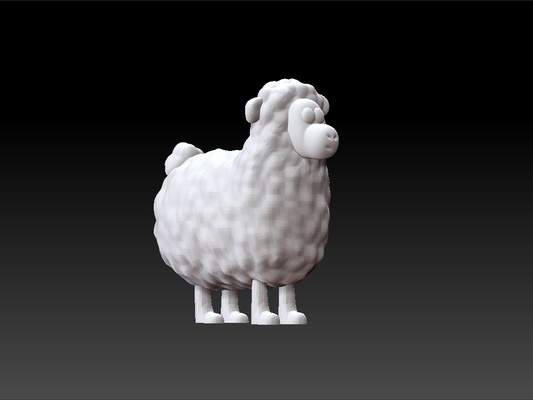 ovelha fofa brinquedo crianças decorativo on escrivaninha teste modelo surpreendente animal real beleza lindo brilhante realeza 3d print model - Mito3D