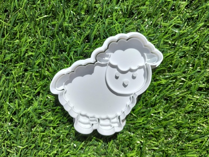sheep cookie cutter stamp cookiecutter farm kitchen 3d print model - Mito3D