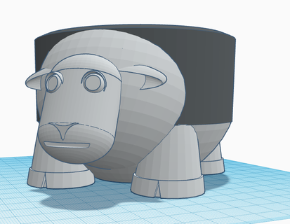 sheep holder echo dot 3rd gen alexa 3d print model - Mito3D