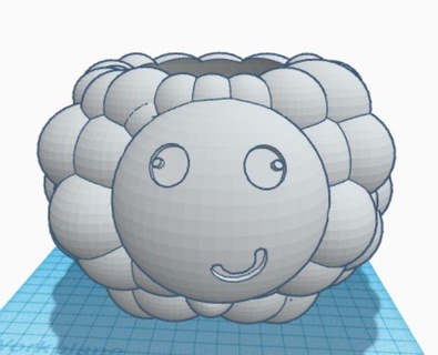 sheep knitting bowl wool yarn 3d print model - Mito3D