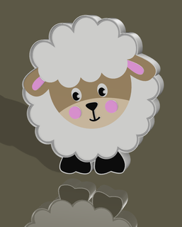 ovelha luminária criança luz 3d print model - Mito3D