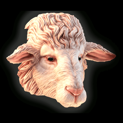 pecore maschera animale azienda agricola campo bestiame lupo cosplayer costume 3d print model - Mito3D