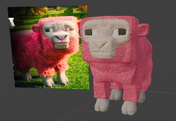 sheep minecraft movie art steve creeper lowpoly toy animal cute 3d print model - Mito3D