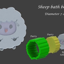 mouton moule baignoire bombe solide shampooing pompe salle bains 3d print model - Mito3D