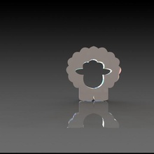sheep silhouette home 3d print model - Mito3D