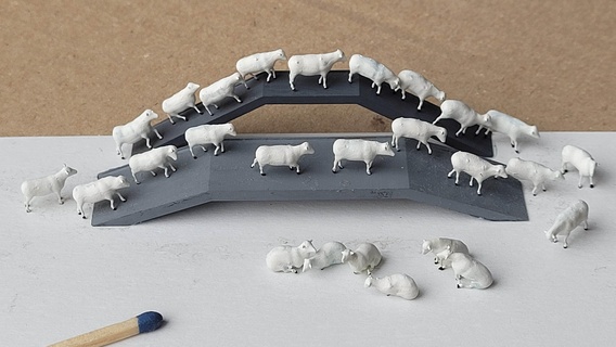 pecore piste rampe piatto superfici 1 148 modello ferrovia Ferrovia animali bestiame 3d print model - Mito3D