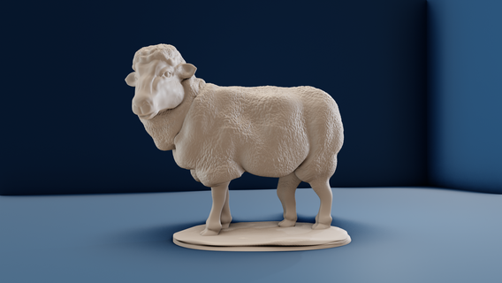 sheep standing stl miniature sculpture tabletop farm toys animals collectibles 3d print model - Mito3D
