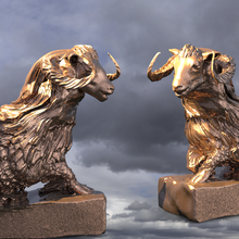 sheep statue mirrored 2 3d print model - Mito3D