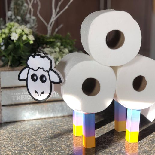 oveja baño papel soporte tp tejido 3D print model - Mito3D