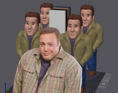 verlegen Kevin James meme komisch König Königinnen Gag Geschenk 3d print model - Mito3D