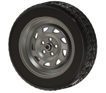 sheet metal rim tire car wheel wheel car diecast models slot rc custom wheel  3d print model - Mito3D