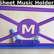 sheet music holder 3d print model - Mito3D