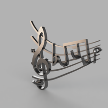 Folha música chaveiro chave suporte 3d print model - Mito3D